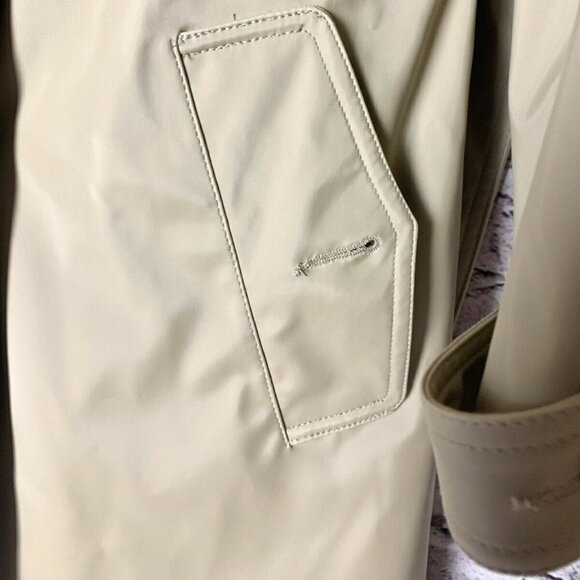 Vintage Marc Mattis Belted-Waist Faux-Leather Trench Coat - Picture 8 of 11